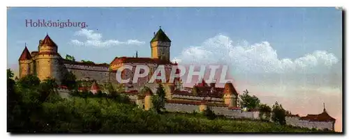 Die Hohkoenigsburg mit Schlettstadt vom Taennchel 969 m aus gesehen-Cartes postales