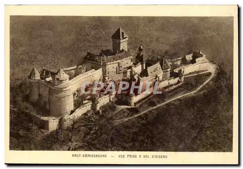 Alsace- Haut-Koenigsbourg-Vue Prise a Vol d&#39Oiseau-Cartes postales