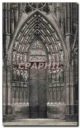 Strassburg- Strasourg- Cathedrale Portail- lateral de droite-Muenster -rechtes-Westportal-Cartes postales