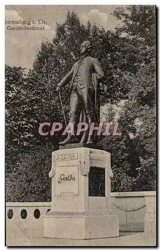 Strassburg- Goethe denkmal-Cartes postales