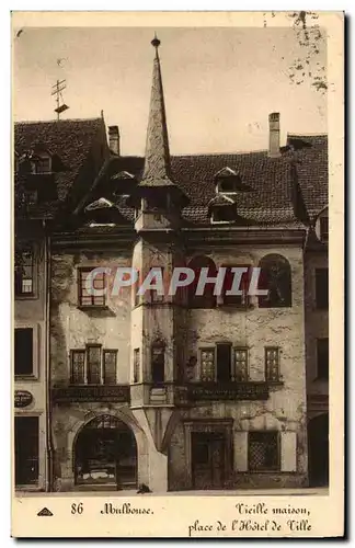 Mulhouse-Vielle Maison-place de l HOtel de Ville A l orange d espagne vin d algerie -Ansichtskarte AK