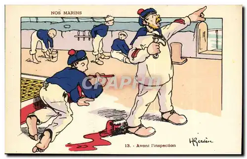 Nos Marins- Avant l&#39inspection- Illustrateur Gervese