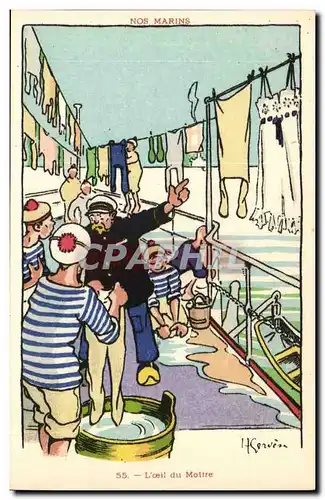 Nos Marins-L&#39Oeil du Maitre-Cartes postales Illustrateur Gervese