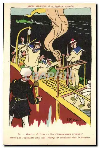 Nos Marins- Rentrer de terre en etat divresse assez prononce ainsi que Lapprenti quil etait charge -