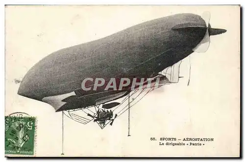 Ansichtskarte AK Dirigeable Sports Aerostation Le dirigeable Patrie Zeppelin