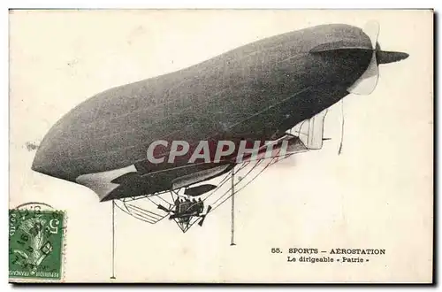 Cartes postales Dirigeable Sports Aerostation Le dirigeable Patrie Zeppelin