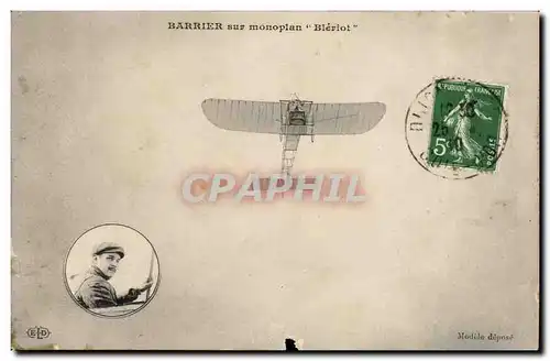 Ansichtskarte AK Barrier sur monoplan Bleriot