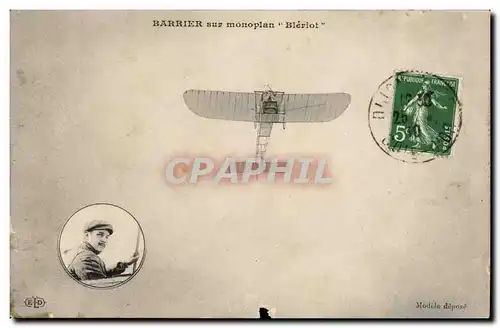 Cartes postales Barrier sur monoplan Bleriot