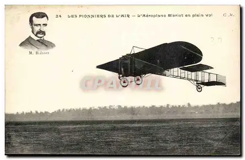 Cartes postales Les pionniers de l&#39air L&#39aeroplane Bleriot en plein vol (avion plane)