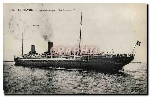 Ansichtskarte AK Bateau SS Le Havre La Touraine Transatlantique Paquebot French Line