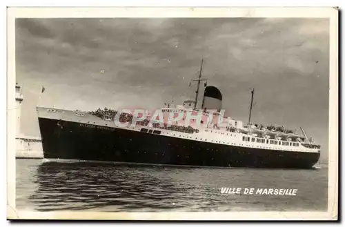 Cartes postales Bateau Transatlantique Ville de marseille