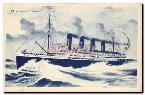 Ansichtskarte AK Bateau Le France Transatlantique Paquebot