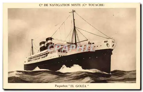 Cartes postales Bateau Cie de Navigation mixte (Cie Touache) Paquebot el Golea Transatlantique Paquebot