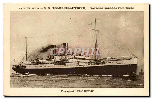 Cartes postales Bateau Cie de Navigation mixte (Cie Touache) Paquebot Flandre