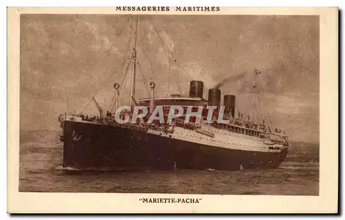Ansichtskarte AK Bateau Cie de Navigation mixte (Cie Touache) Paquebot Mariette Pacha Messageries Maritimes