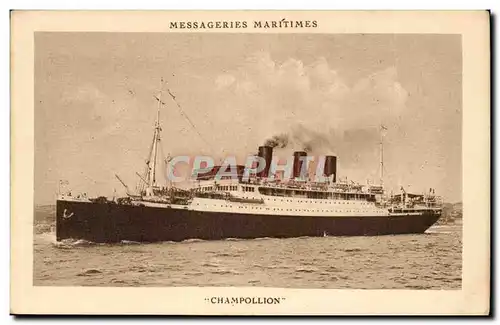 Ansichtskarte AK Bateau Cie de Navigation mixte (Cie Touache) Paquebot Champollion Messageries Maritimes