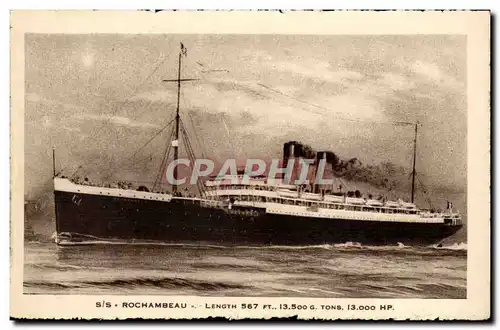 Ansichtskarte AK Bateau SS Rochambeau Paquebot Transatlantique