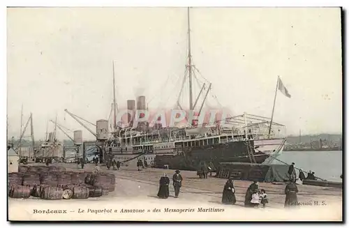 Cartes postales Bordeaux Le paquebot Amazone des Messageries Maritimes (paquebot)