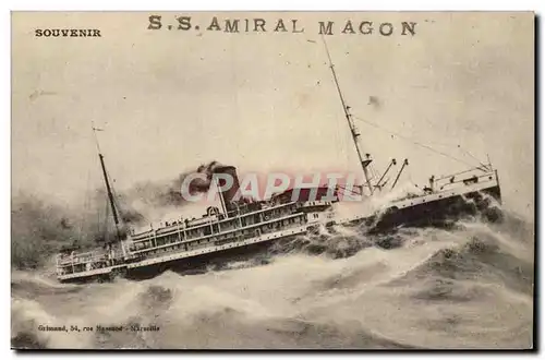 Cartes postales SS Amiral Magon (paquebot)