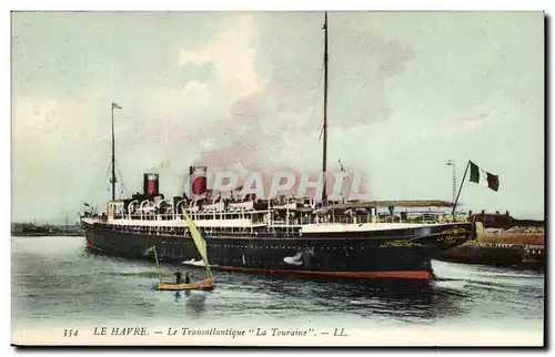 Ansichtskarte AK Le Havre La Transatlantique La Touraine