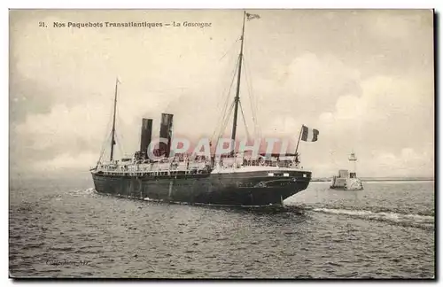 Cartes postales Nos paquebots Transatlantique La Gascogne