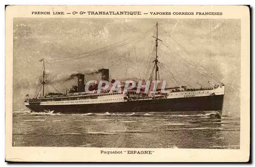 Cartes postales Cie Transatlantique Paquebot Espagne