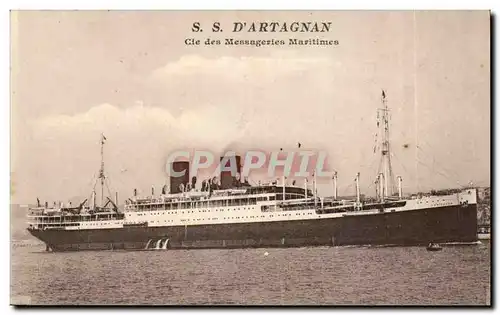 Cartes postales Paquebot SS D&#39aRtagnan Cie des Mesasgeries maritimes