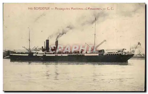 Cartes postales Bordeaux Messageries Maritimes L&#39amazone