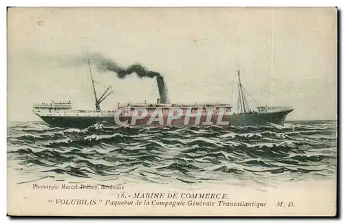 Ansichtskarte AK MArine de commerce Volubilis Compagnie Generale Transatlantique