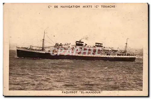 Ansichtskarte AK Bateau Cie de Navigation mixte Cie Touache Paquebot El Mansour