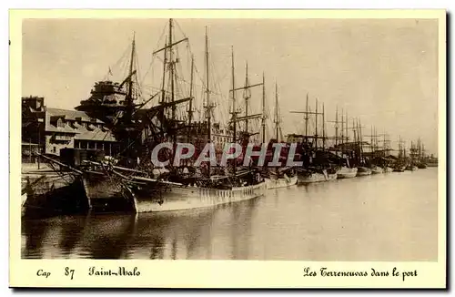 Ansichtskarte AK Bateau Saint Malo Les Terreneuvas dans le port