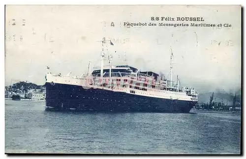 Ansichtskarte AK Bateau Paquebot SS Roussel Paquebot des Messageries Maritimes
