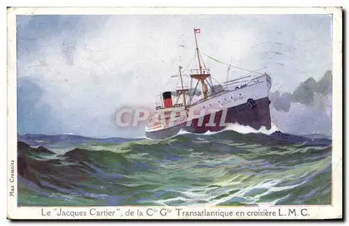 Cartes postales Bateau Jacques Cartier d ela Cie Gla Transatlantique en croisiere