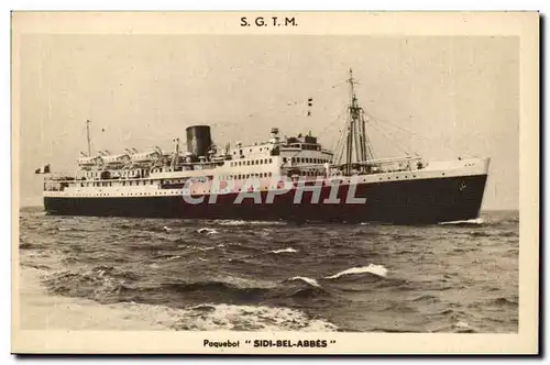 Cartes postales Bateau Paquebot SGTM Sidi Bel Arre