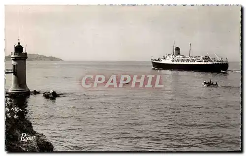 Moderne Karte Bateau Paquebot Cie Gla Transatlantique Marseille DEpart du Ville de Tunis