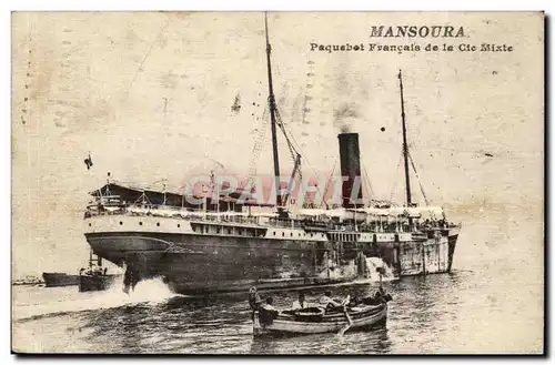 Ansichtskarte AK Bateau Paquebot Mansoura Cie mixte