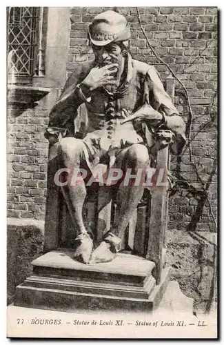 Bourges Cartes postales Statue de Louis XI