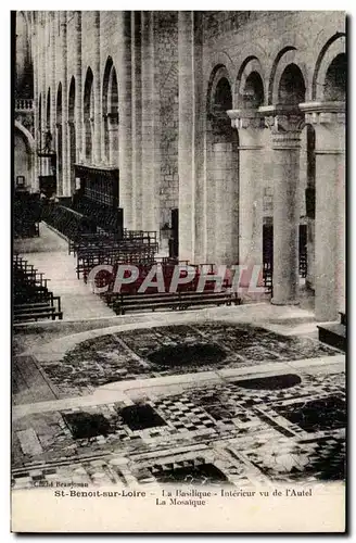 Saint Benoit sur Loire Cartes postales La basilique Interieur vu de l&#39autel la mosaique