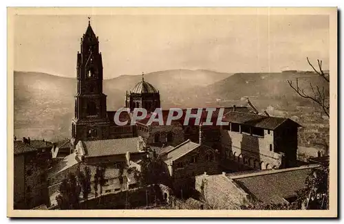 le Puy Cartes postales Basilique de Nd du Puy Vue laterale