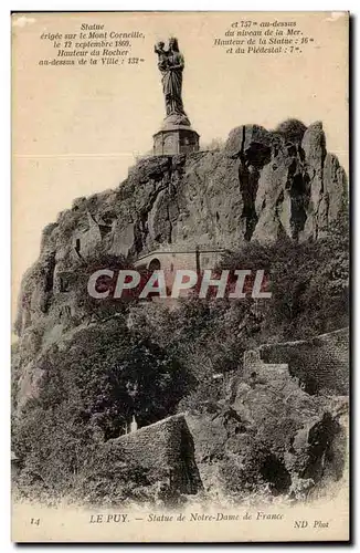 le Puy Cartes postales Statue de Notre DAme de France