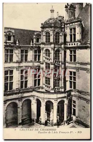 Ansichtskarte AK Chambord Chateau Escalier de l&#39aile Francois 1er