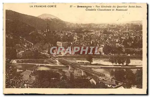 Ansichtskarte AK Besancon Vue generale du quartier Saint Jean Citadelle Chaudanne et Rosemont