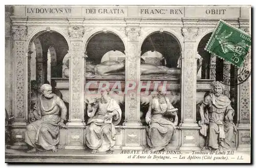 Cartes postales Abbaye de Saint Denis Tombeau de Louis XII et d&#39anne de Bretagne Les apotres (cote gauche)
