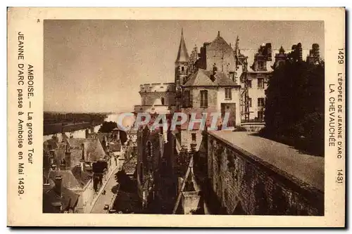 Amboise - la Grosse Tour - Jeanne D&#39arc passe a Amboise en Mai 1429 - Ansichtskarte AK
