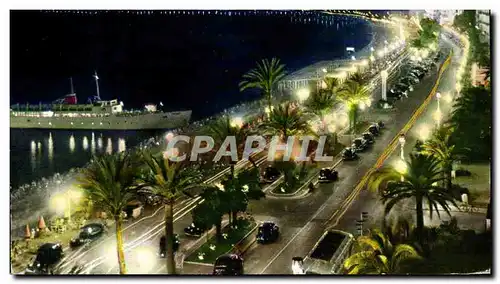 Nice - La Nuit - La Promenade des Anglais - Cartes postales