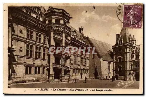 Blois - Le Chateau - Aile Francois Ier - Le Grand Escalier - Ansichtskarte AK