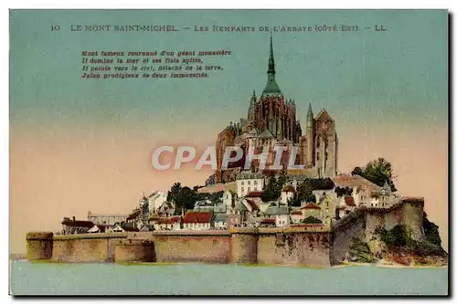 Le Mont saint Miche - Les Remparts de L'Abbaye - cote est - Cartes postales