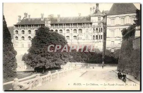 Cartes postales Blois Le chateau la facade Francois &er