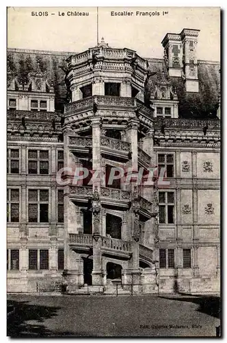 Cartes postales Blois Le chateau Escalier Francois 1er