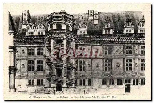 Cartes postales Blois Le chateau Escalier Francois 1er